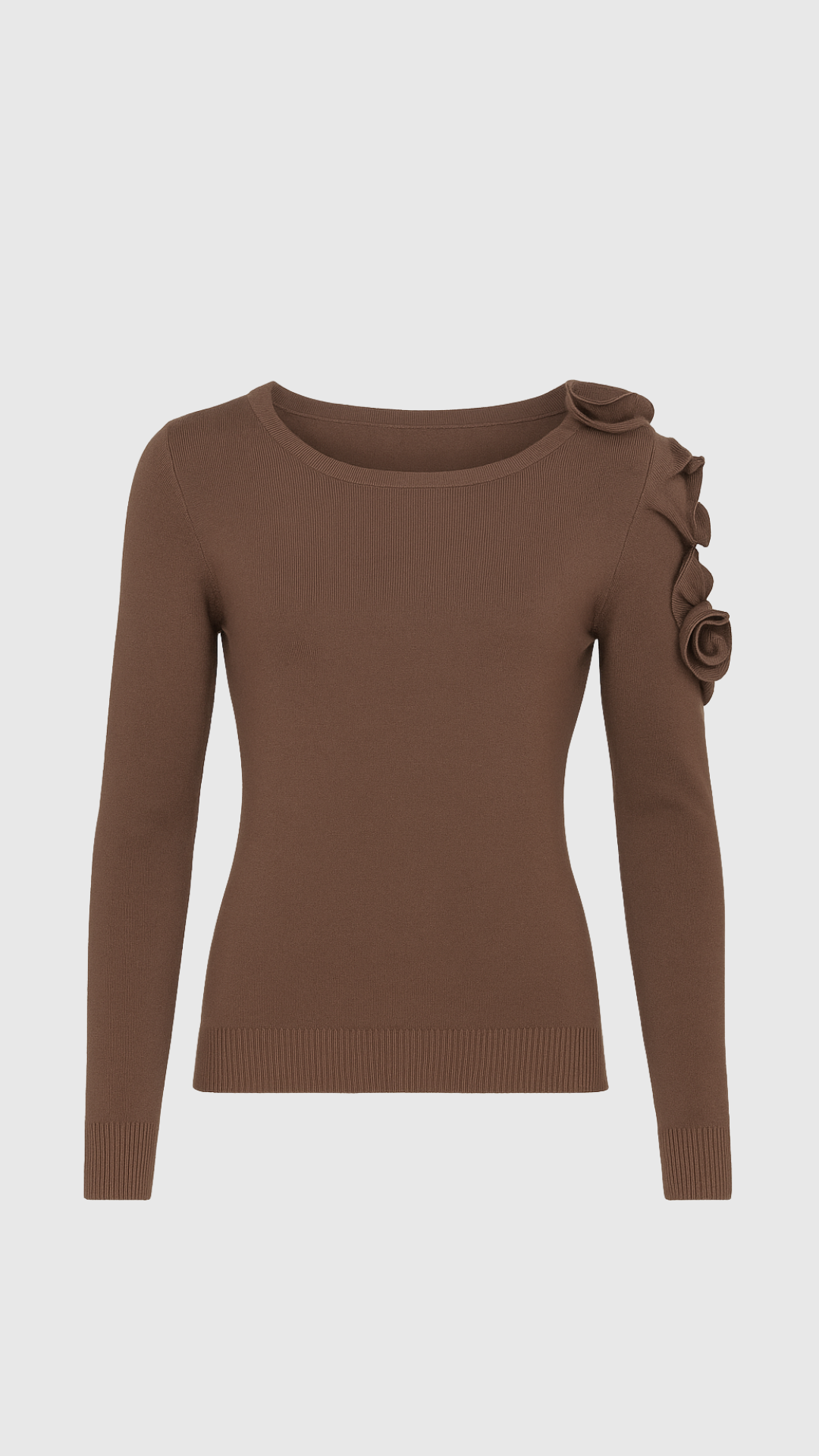 MILANO - MAGLIA GIROCOLLO CON ROUCHES SULLA MANICA