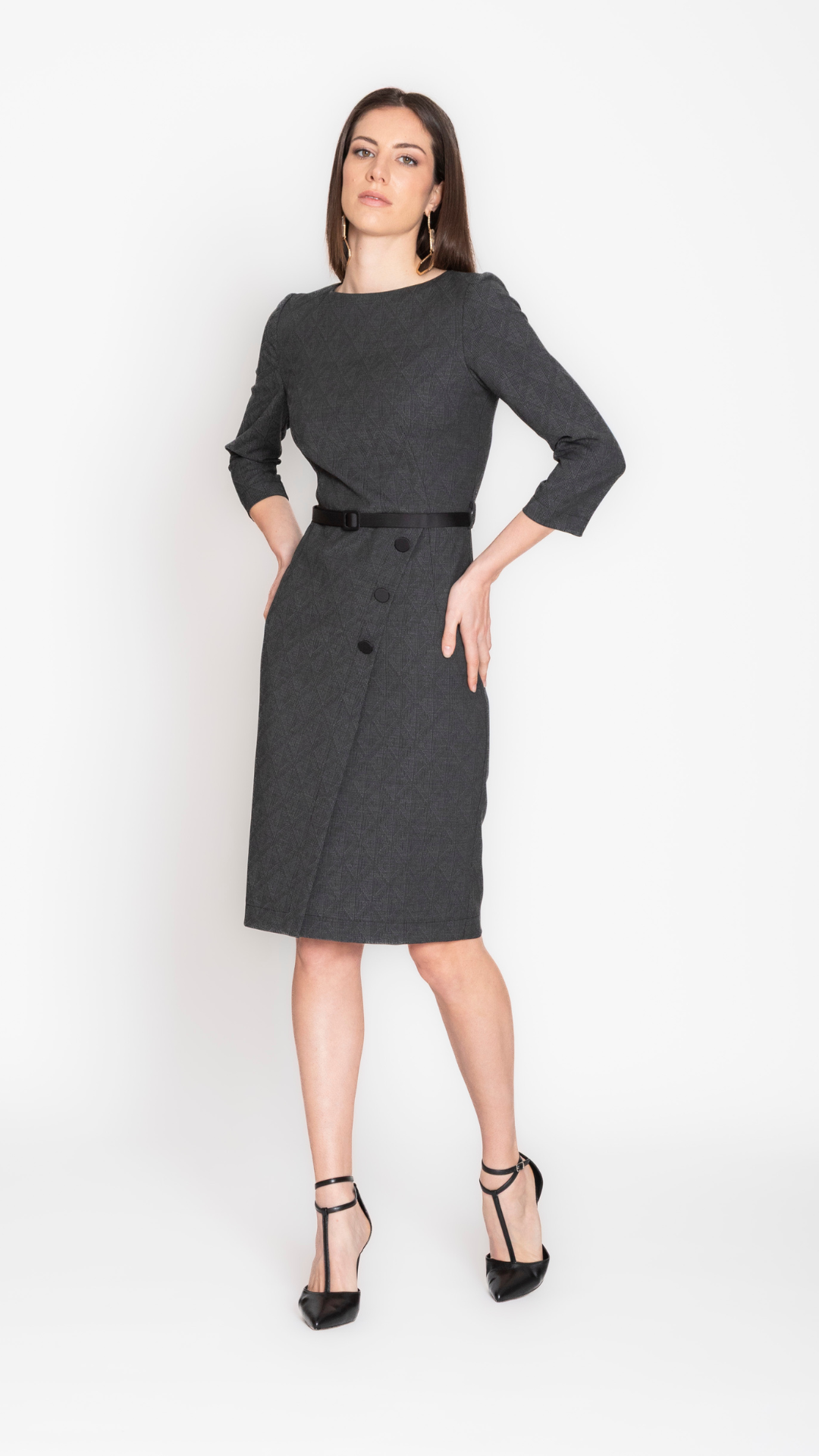 STRUZZO - ABITO CON CINTA DI RASO