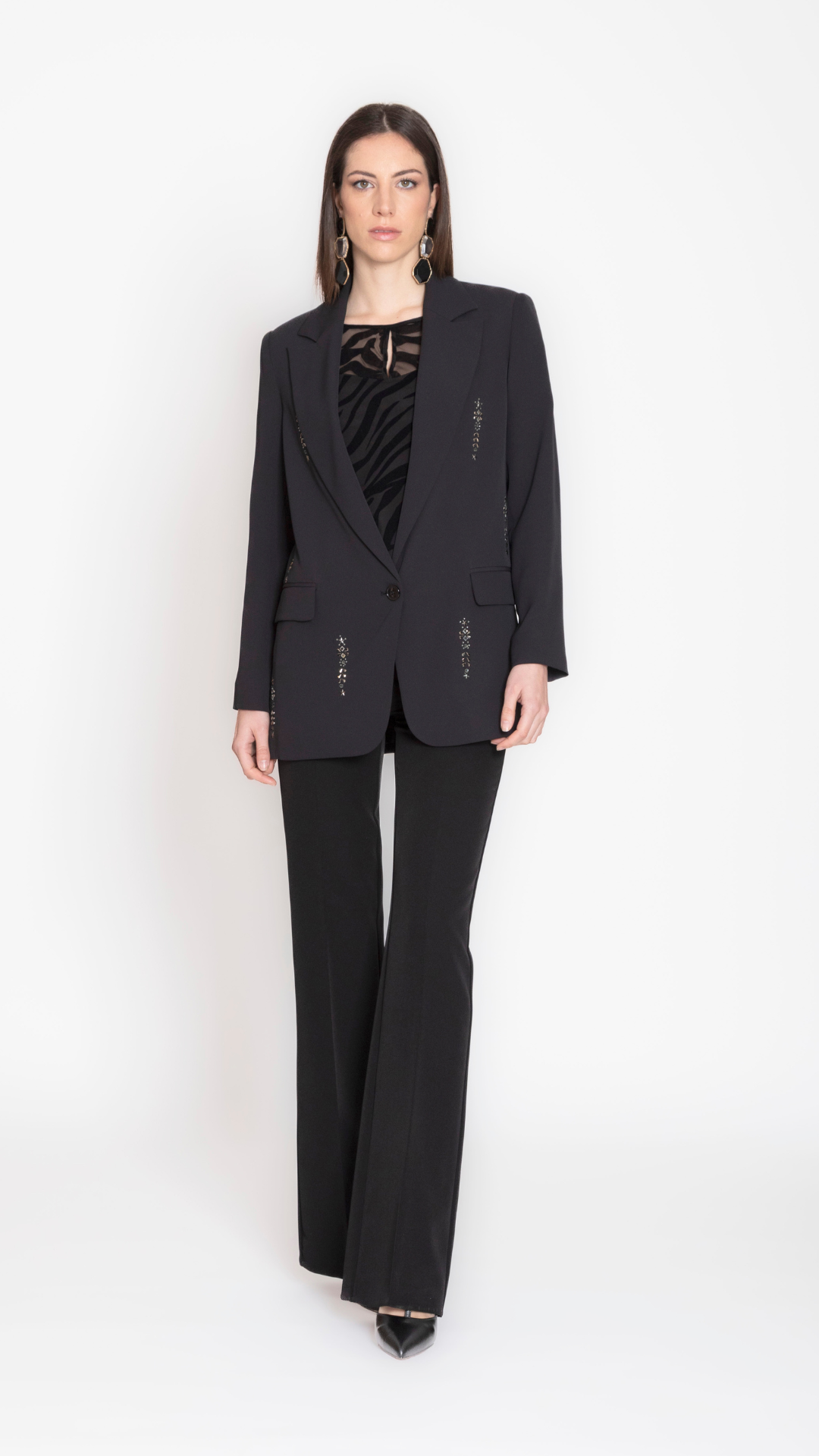 STATALE - GIACCA SCIALLATA CON STRASS