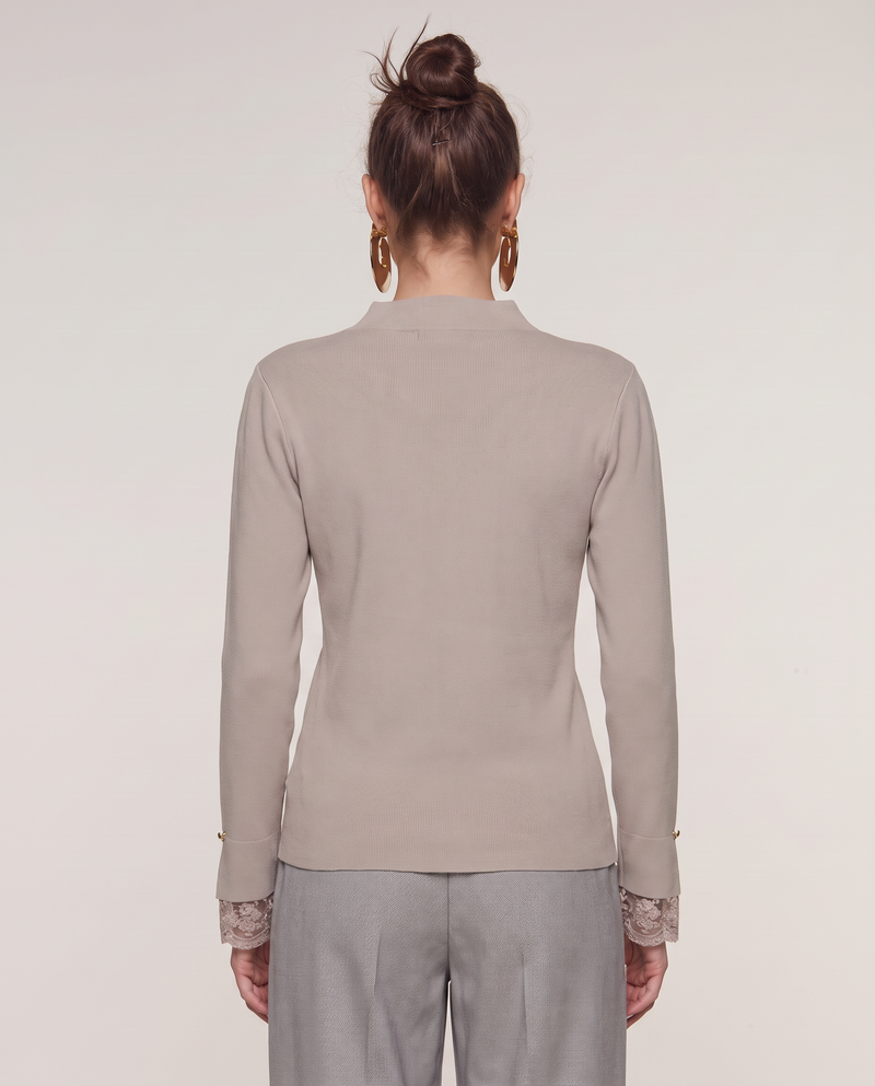 MARMINO - MAGLIA LUPETTO PIZZO SUI POLSI