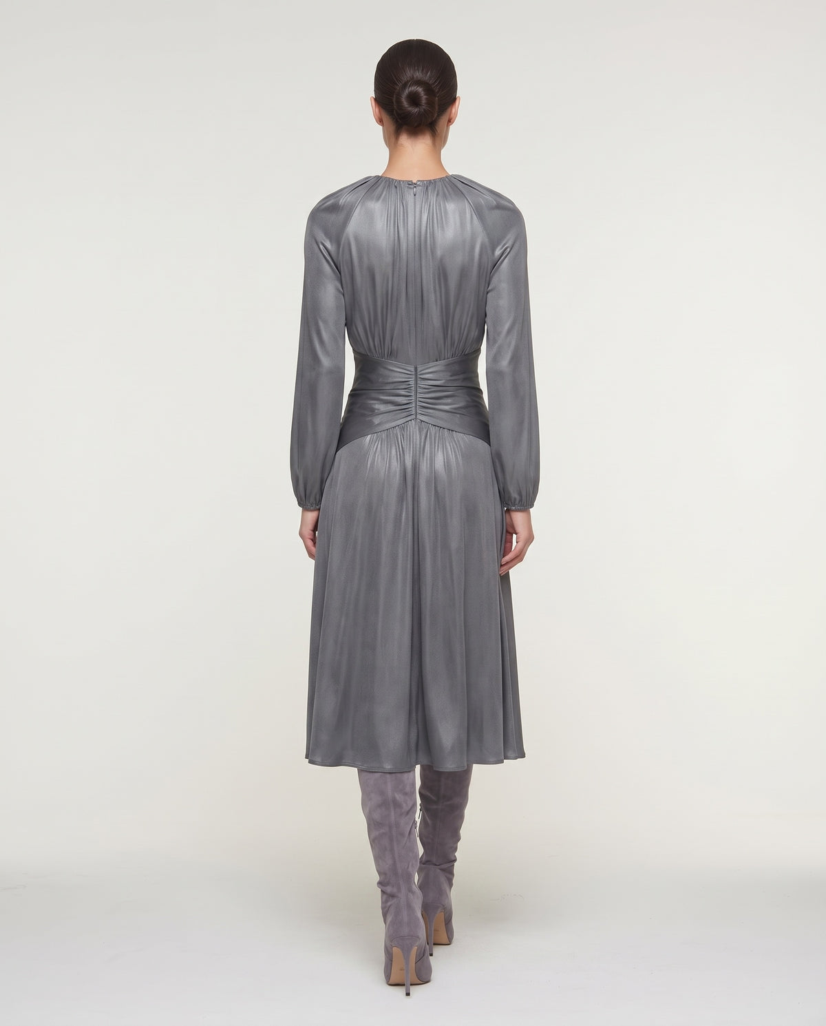 JUNGLE - ABITO MIDI DRAPPEGGIATO CON COLLANA