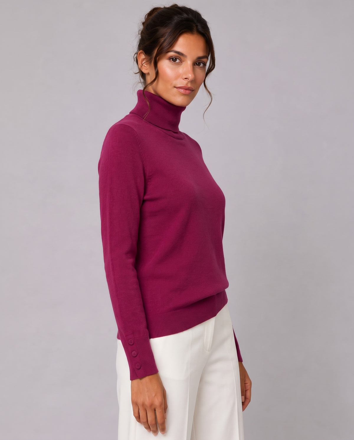 MELODIA - MAGLIA DOLCEVITA CON BOTTONCINI