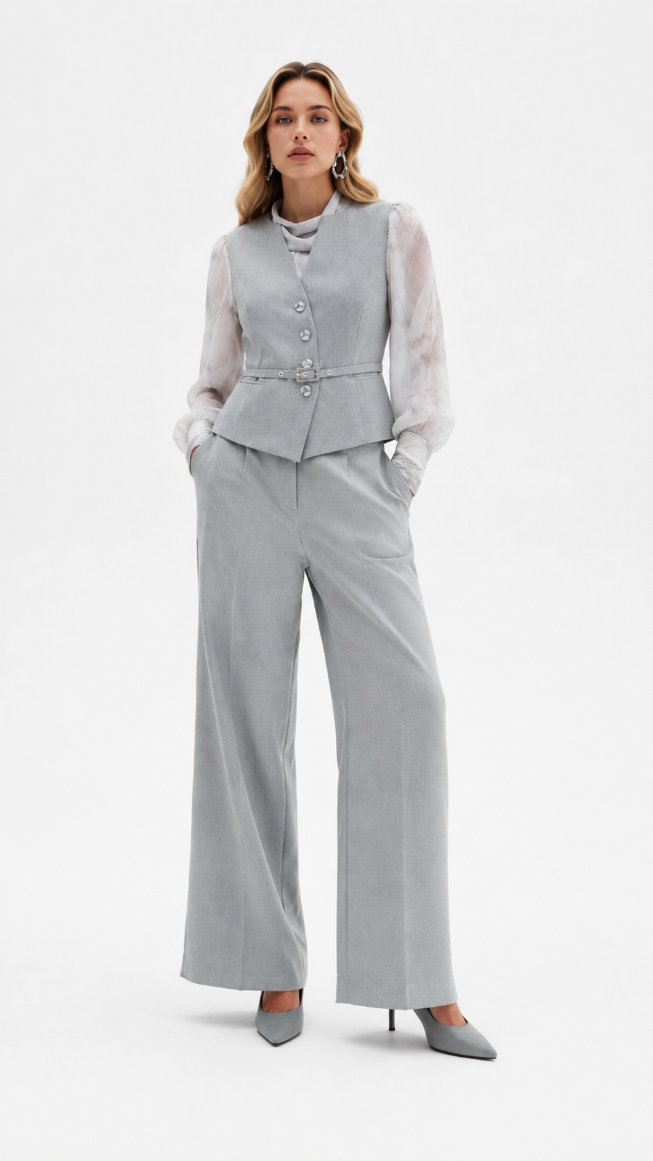 CASSIOPEA - GILET CON CINTURA