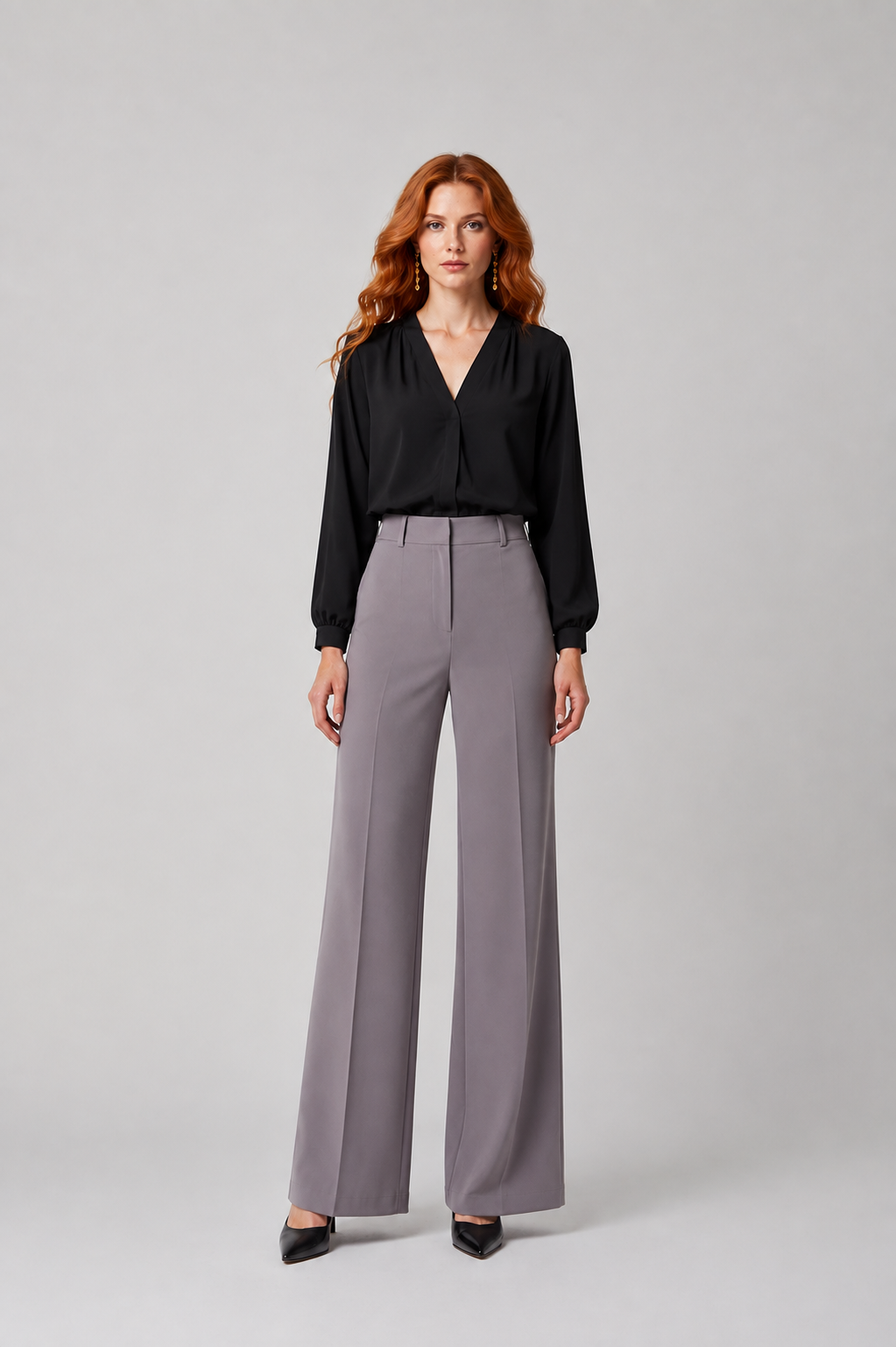 CAOS - PANTALONE INTARSIO RASO