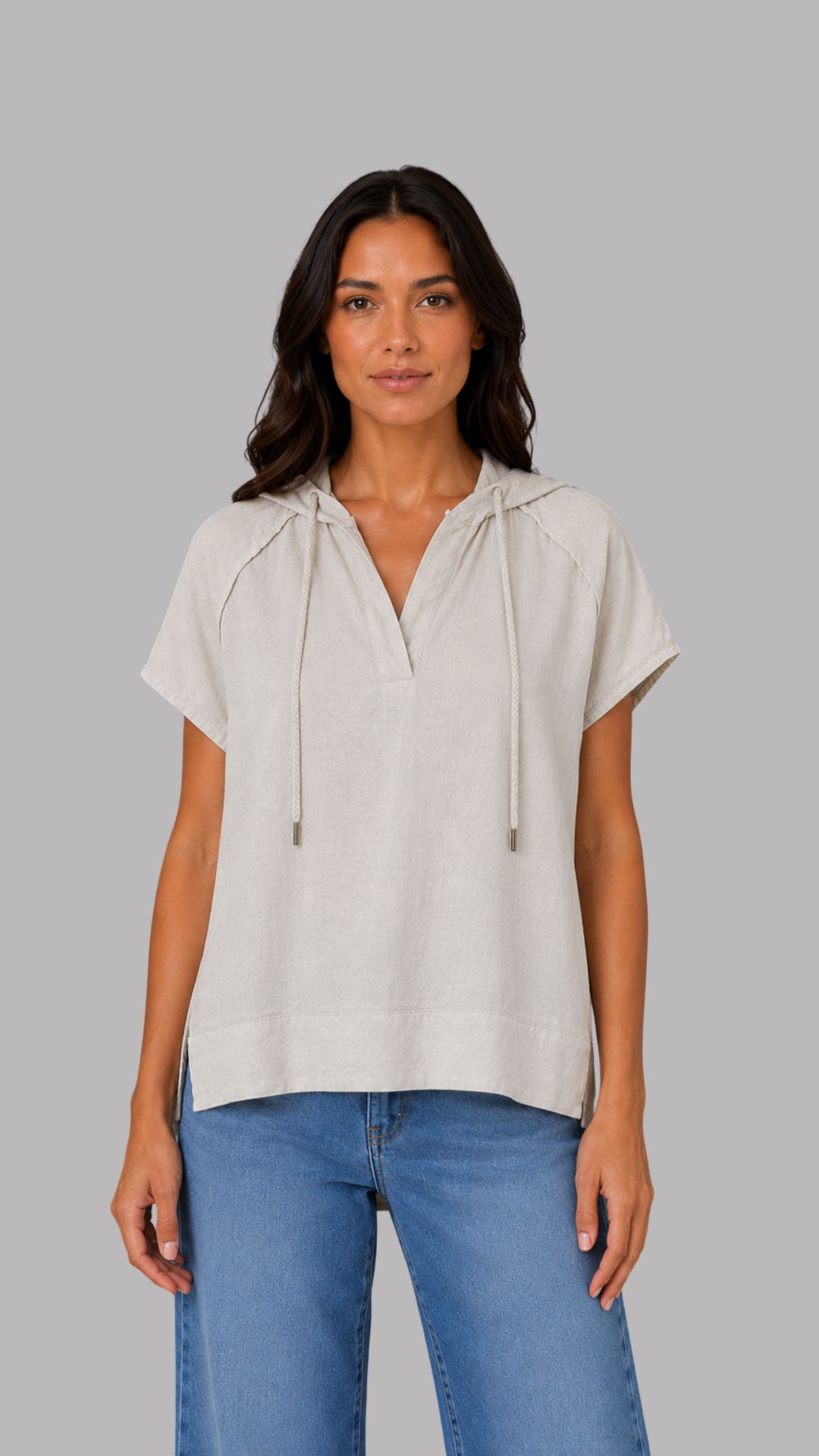 LAOS - CASACCA CON CAPPUCCIO LINO