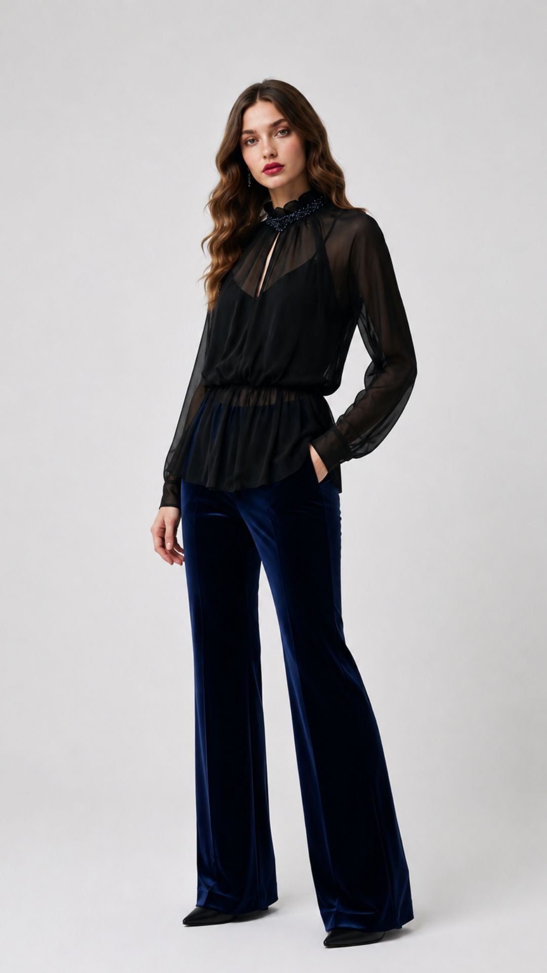 CAGLIARI - BLUSA CHIFFON