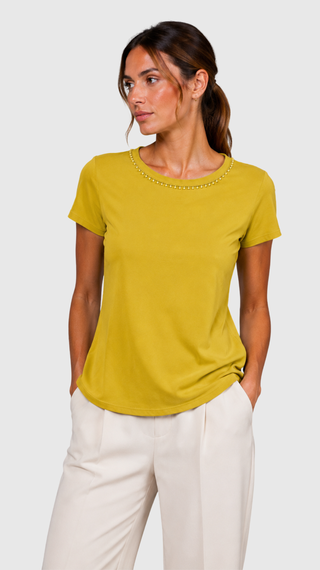 VALUTA - T-SHIRT CON PASSAMANERIA
