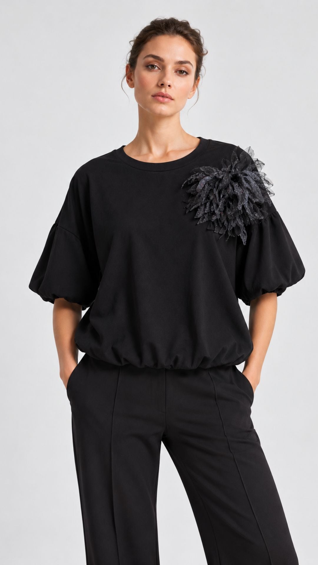 TARGET - T-SHIRT A PALLONCINO SPILLA FIORE
