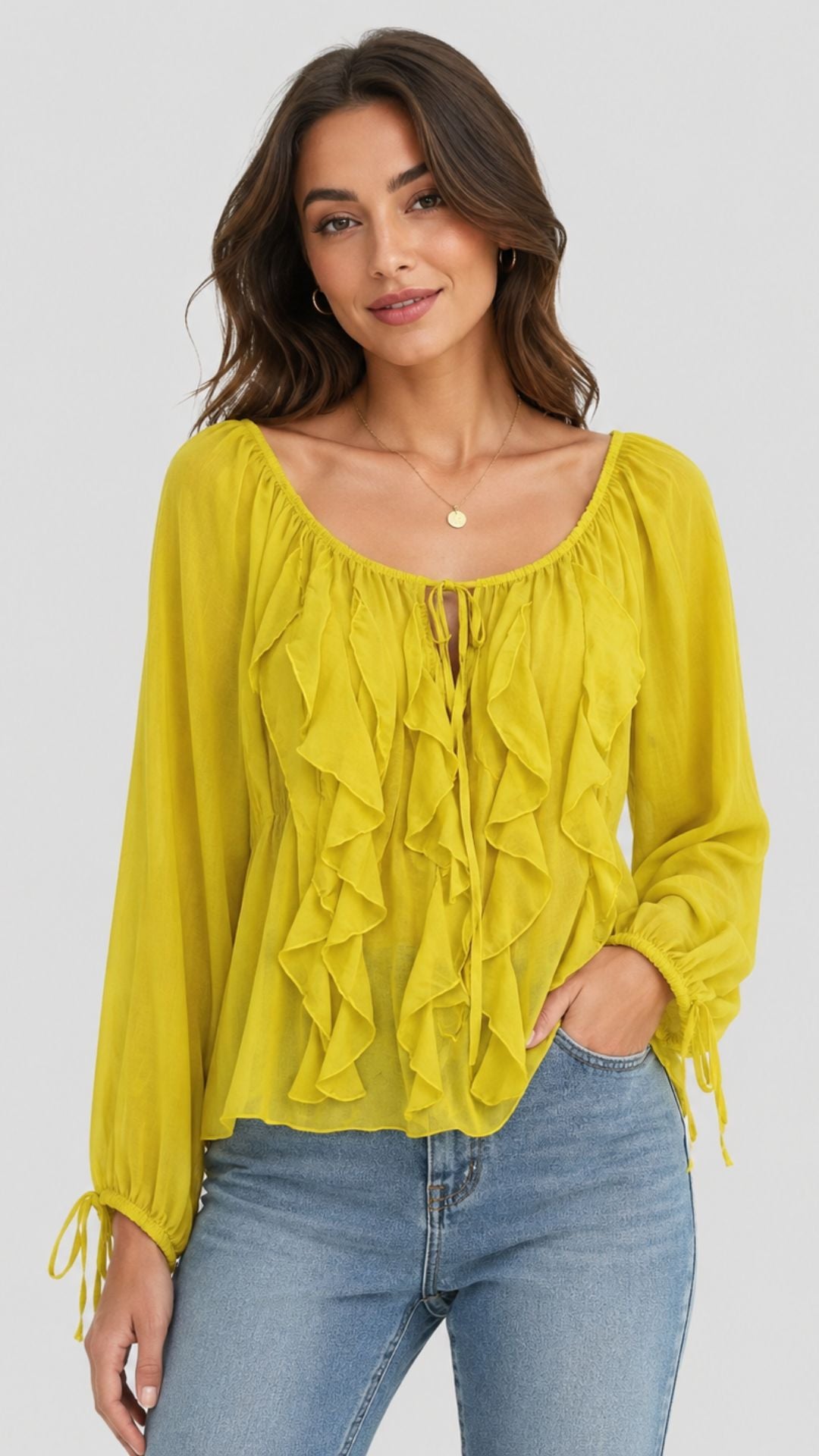 CIOE - BLUSA CON ROUCHES