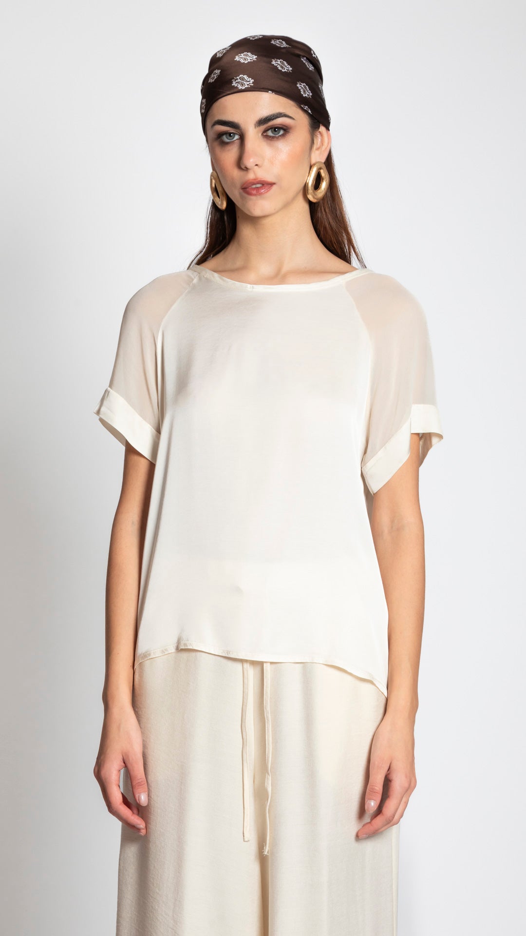 VERSUS - BLUSA INSERTO GEORGETTE