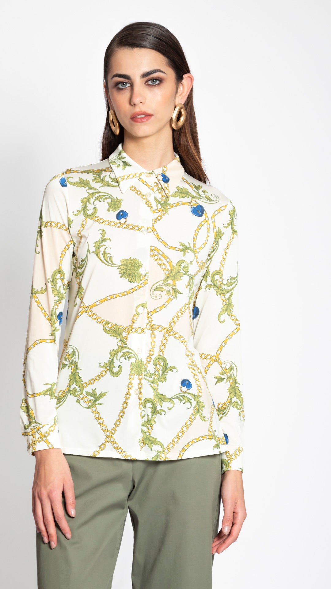 COTONELLA - CAMICIA JERSEY STAMPATA