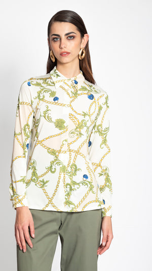 COTONELLA - CAMICIA JERSEY STAMPATA