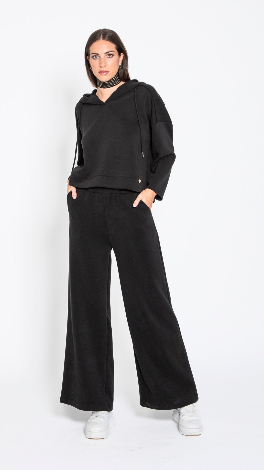 CAROL - TUTA FELPA CAPPUCCIO E PANTALONE CON LACCIO
