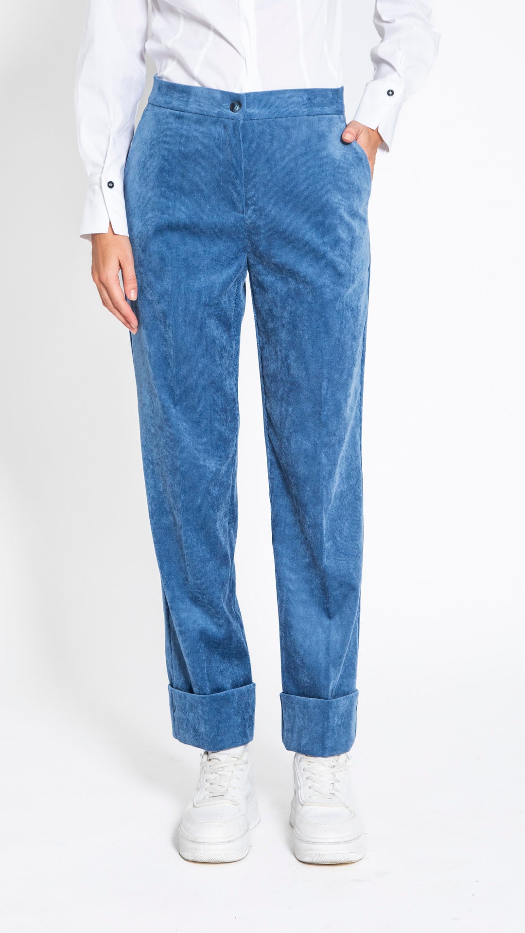 VOCABOLO - PANTALONE CON RISVOLTO E TASCHE
