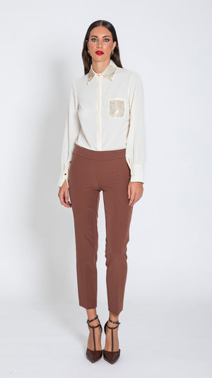 TIRAMISU - PANTALONE ZIP LATO