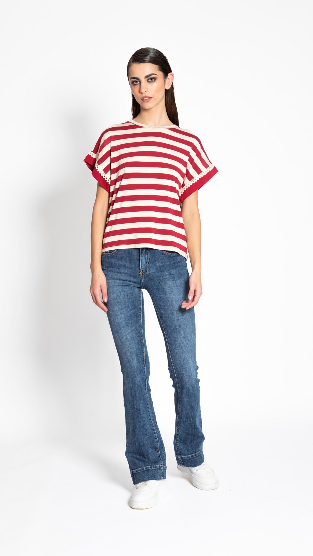 TALEGGIO - T-SHIRT CON PASSAMANERIA