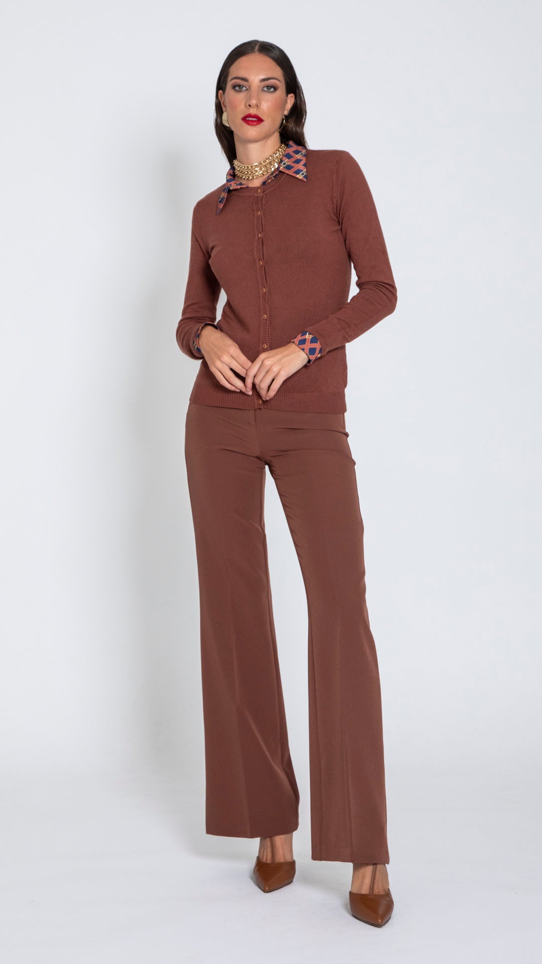 MASSAIA - CARDIGAN CON BOTTONI