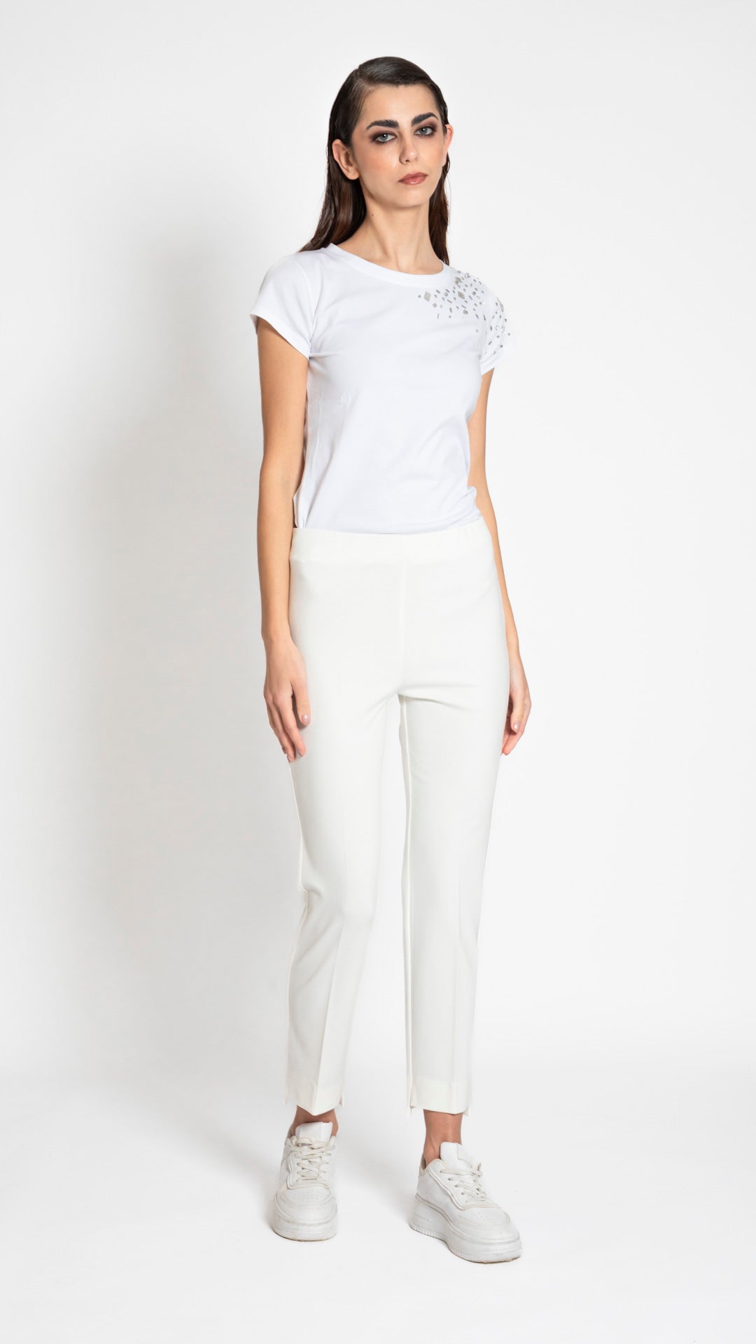 PABLO1 - PANTALONE ORLO SFALZATO