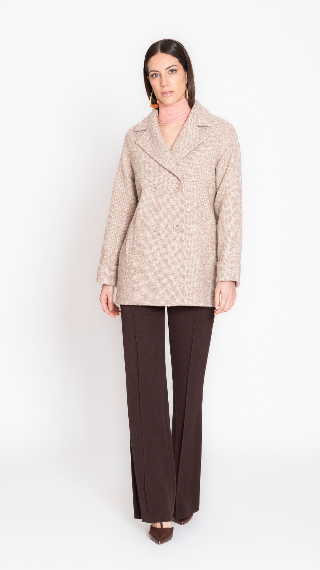 CIURMA - CAPPOTTO CORTO TWEED TASCA FILETTONE