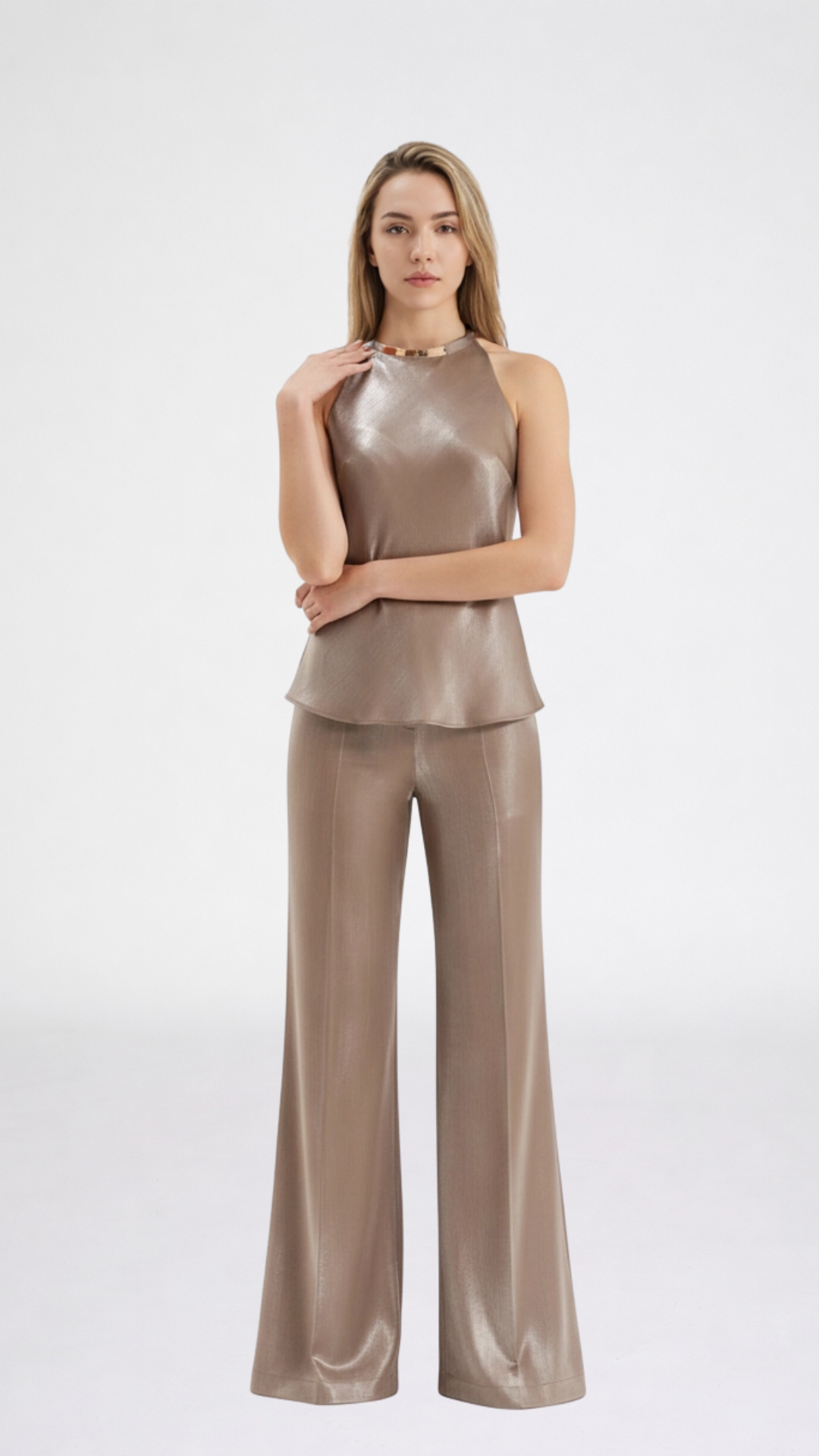 CARRARA - COMPLETO TOP SCOLLO AMERICA CON COLLANA