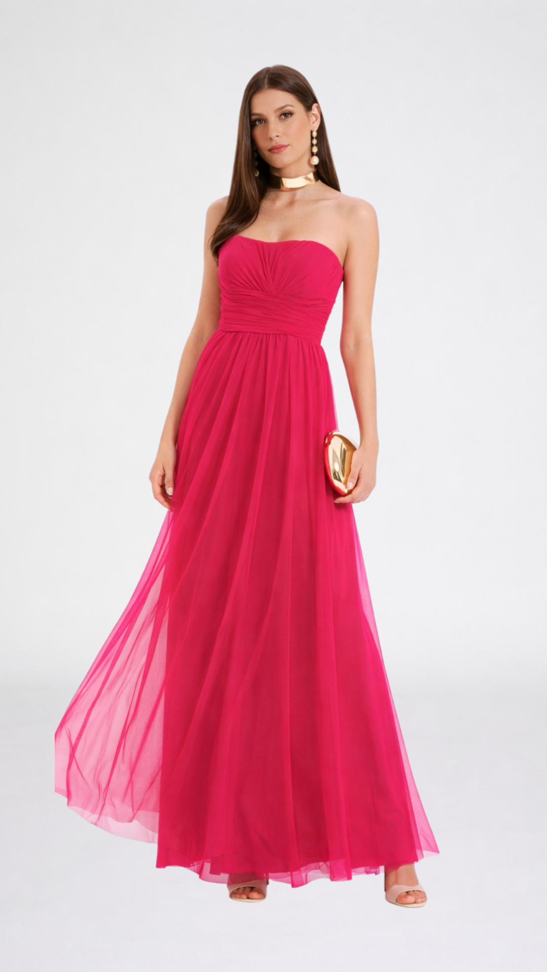 TASCA - ABITO BUSTIER DRAPPEGGIATO