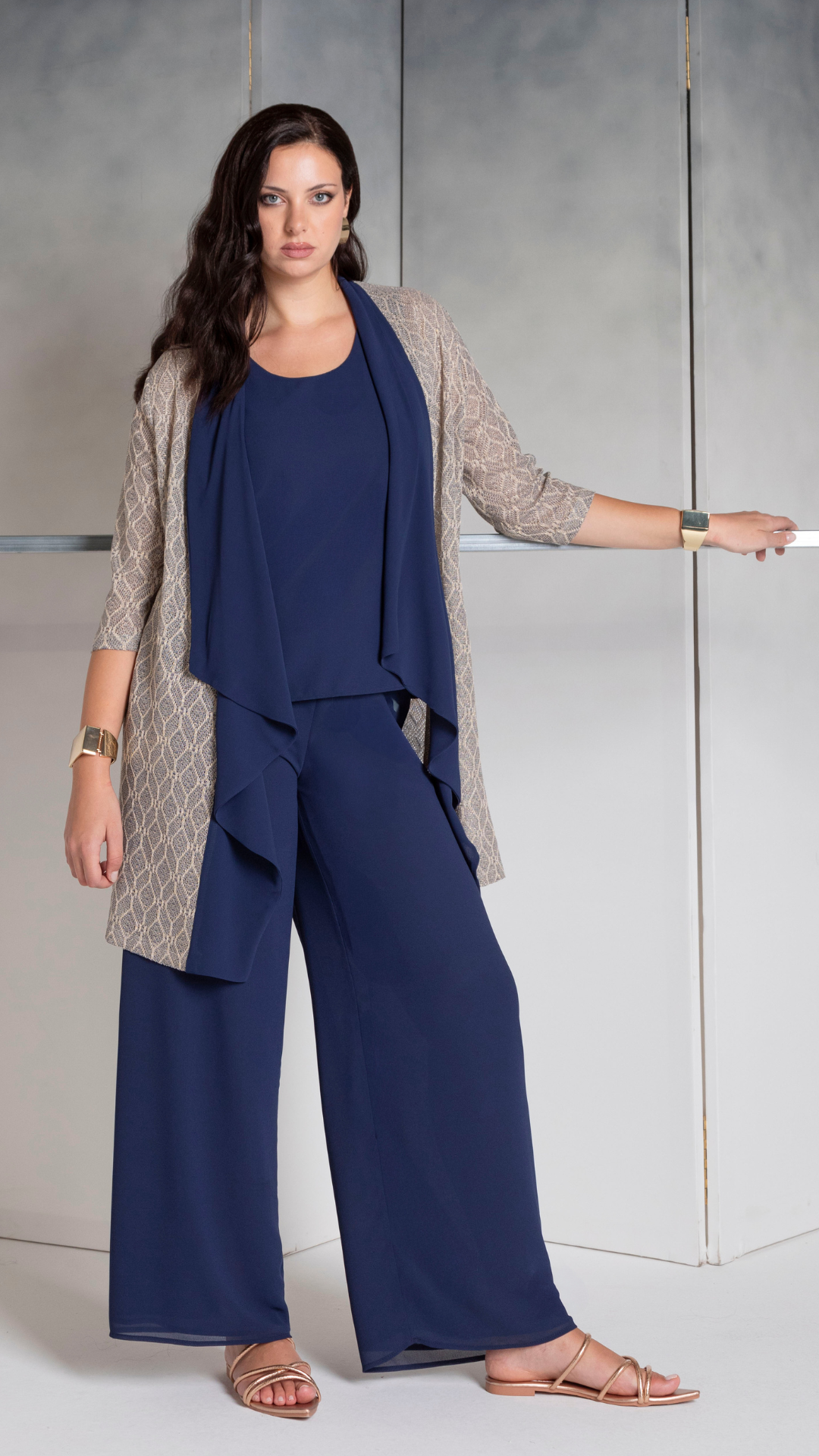 METILE - SPOLVERINO CON COLLO IN GEORGETTE