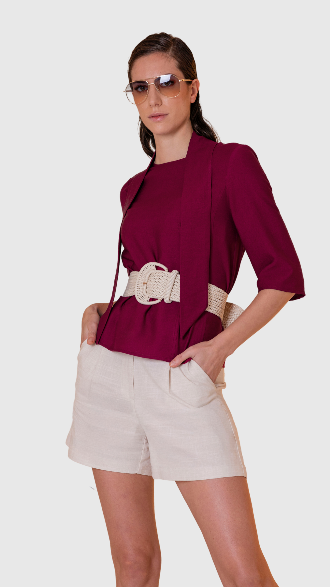 VIVIEN - CASACCA CON TAGLI E SCIARPA