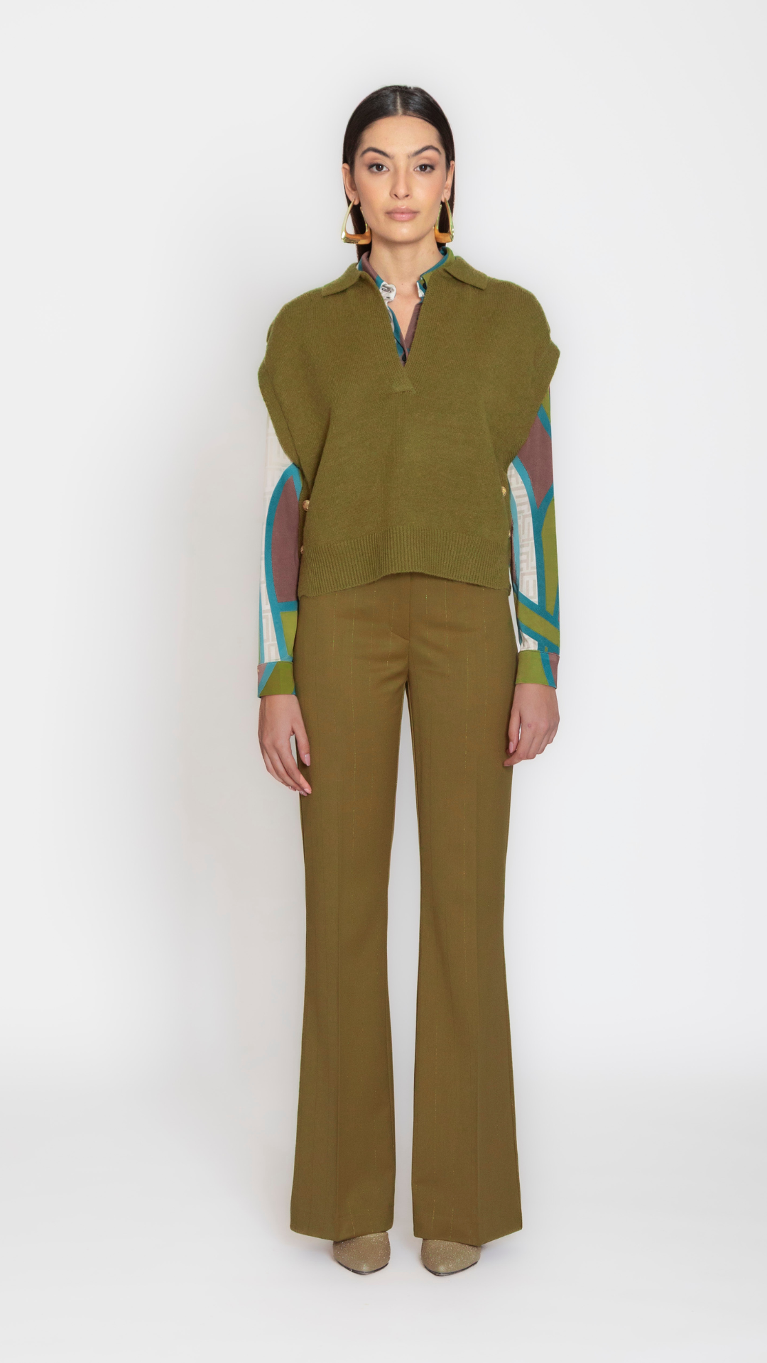 METEORA - MAGLIA GILET CON BOTTONI