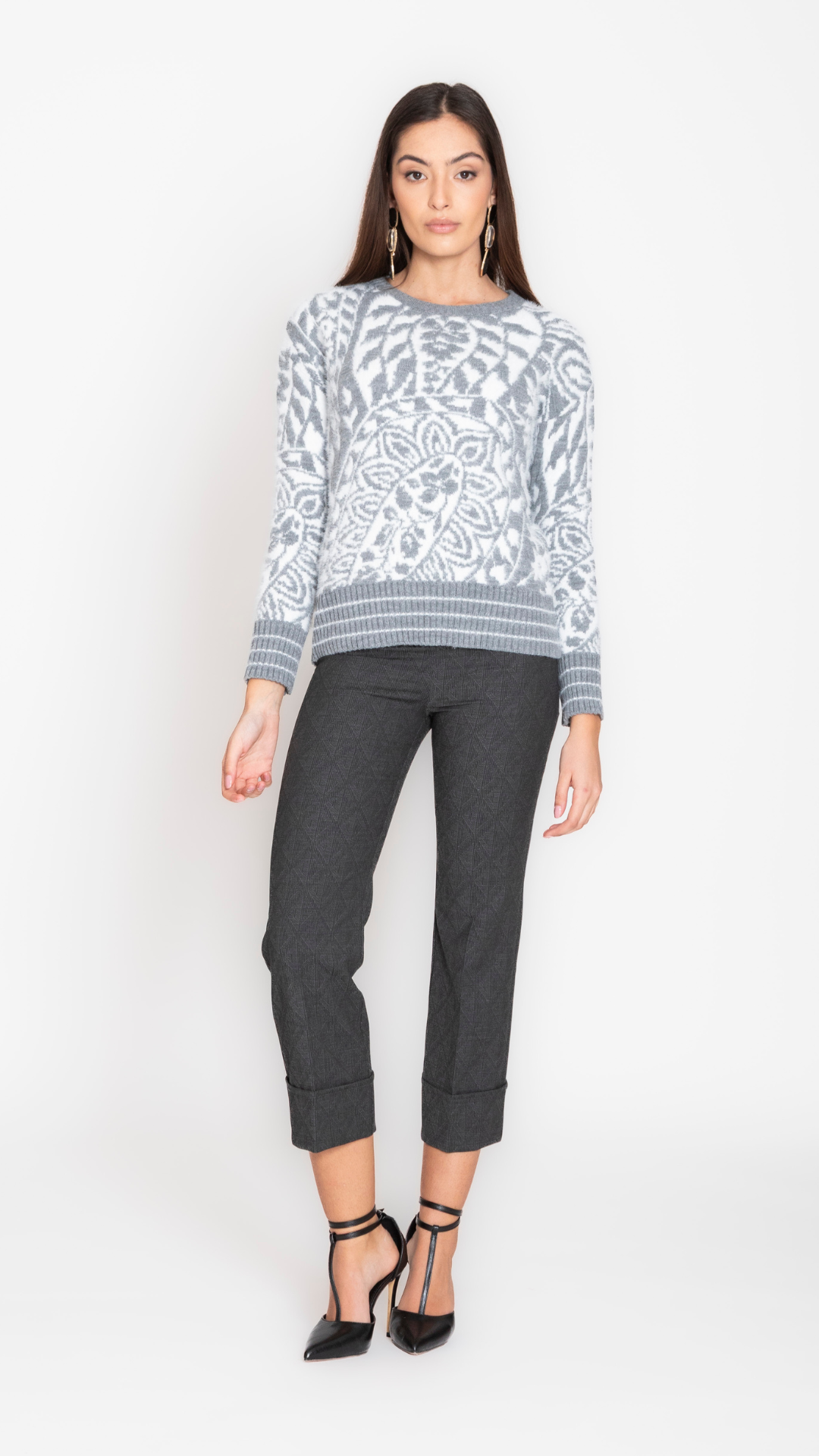 SUGO - PANTALONE CON RISVOLTO ALTO