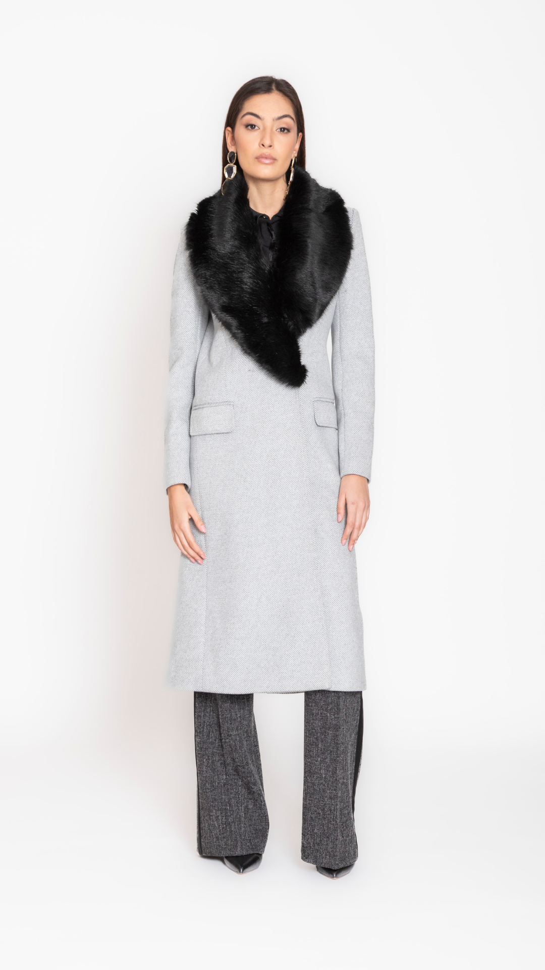 CASSIA - CAPPOTTO LUNGO CON PELLICCIA