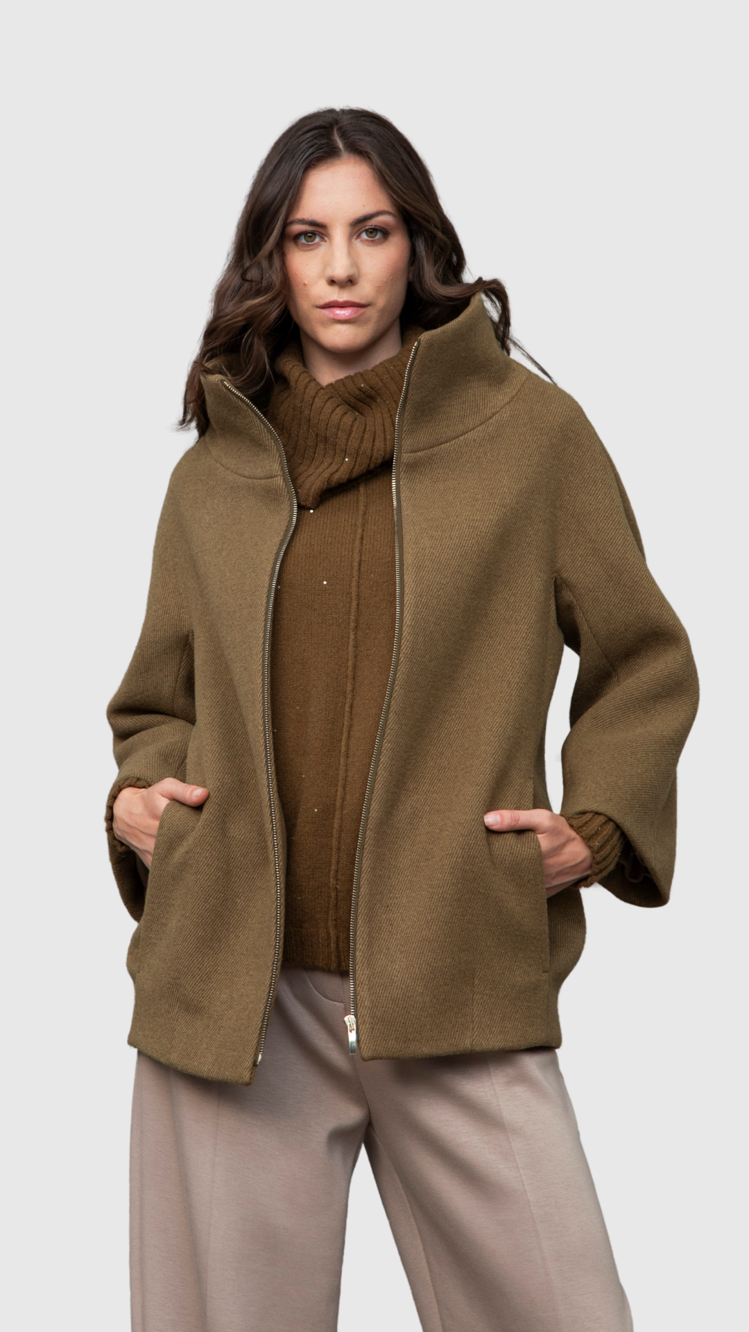 CARAVAN - CAPPOTTO CON ZIP ORO