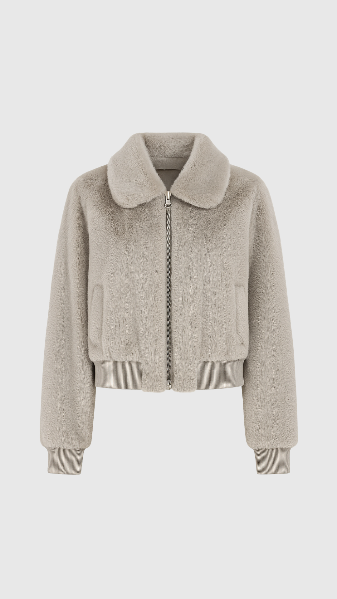 EVA - ECOPELLICCIA BOMBER CON COLLETTO