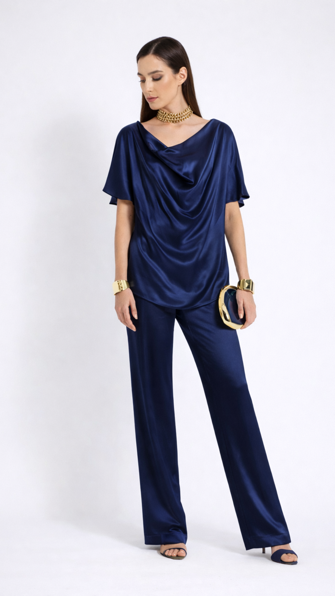 CARPI - COMPLETO BLUSA CON DOPPIO COPRINODO