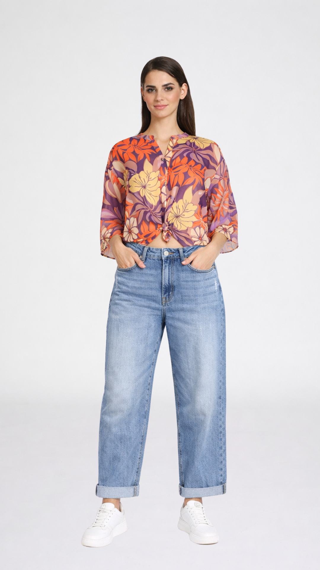 DARIO - PANTALONE PALAZZO DENIM