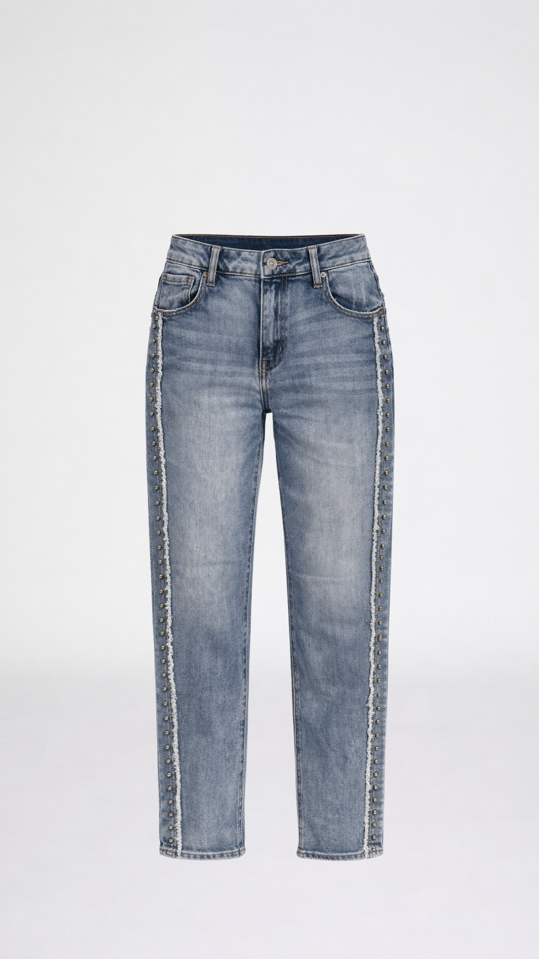 DOMIZIANO - PANTALONE DENIM CON STRASS