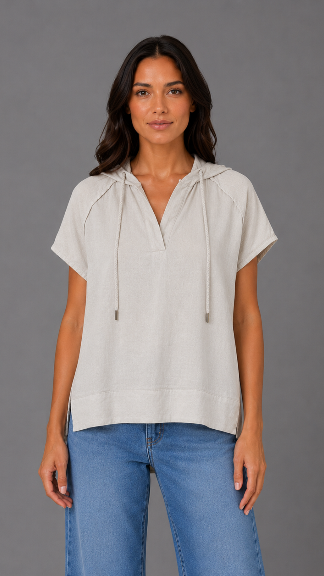LAOS - CASACCA CON CAPPUCCIO LINO
