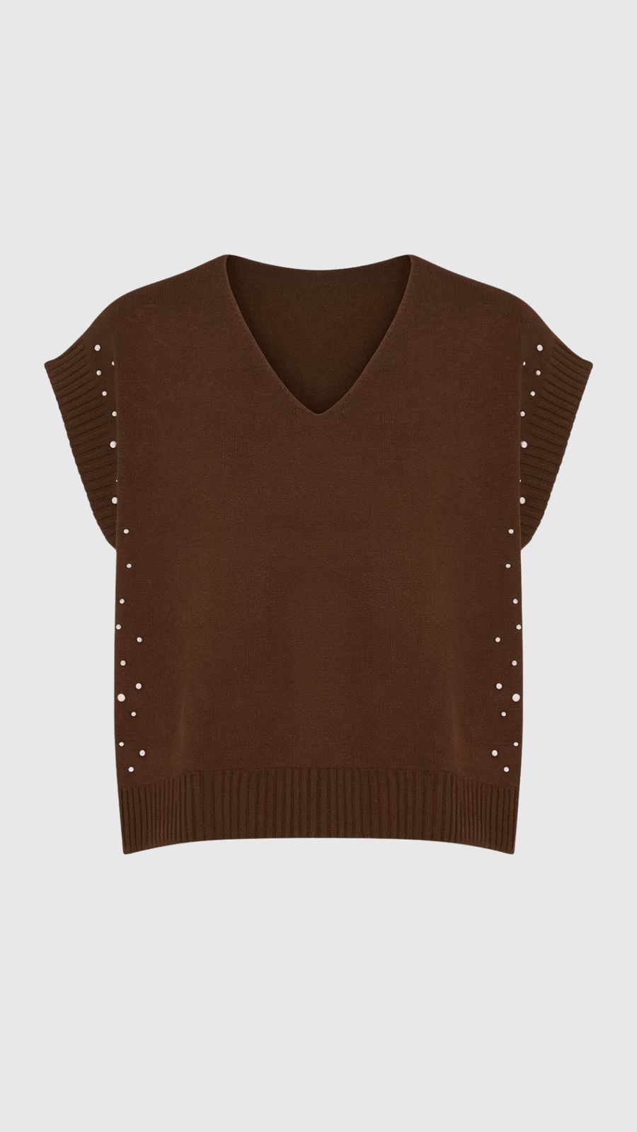 MARTINO - MAGLIA SMANICATA CON APPLICAZIONE STRASS