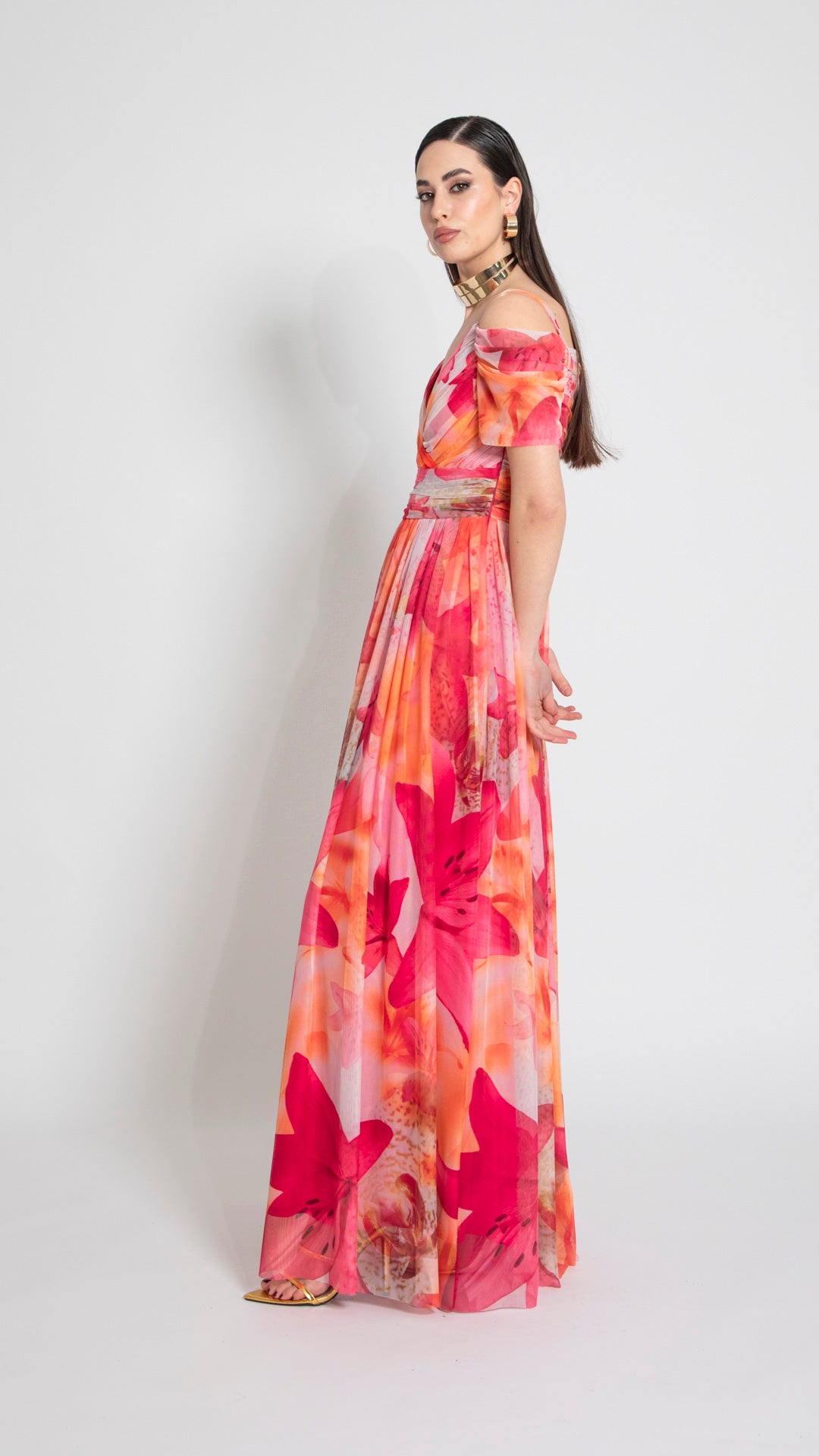 SPATOLA - ABITO LUNGO TULLE