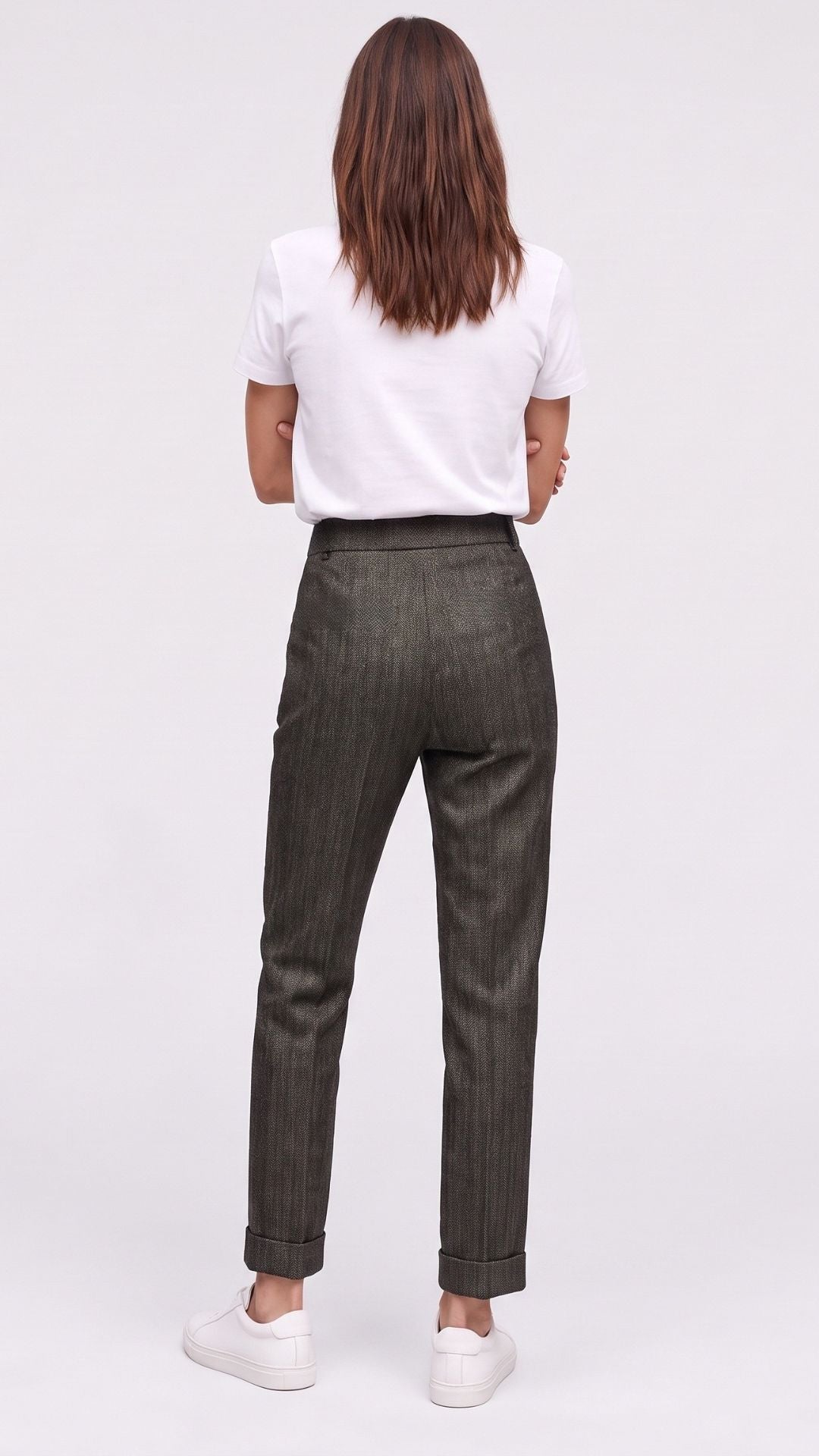 26APORTIERE - PANTALONE CON RISVOLTO ALTO