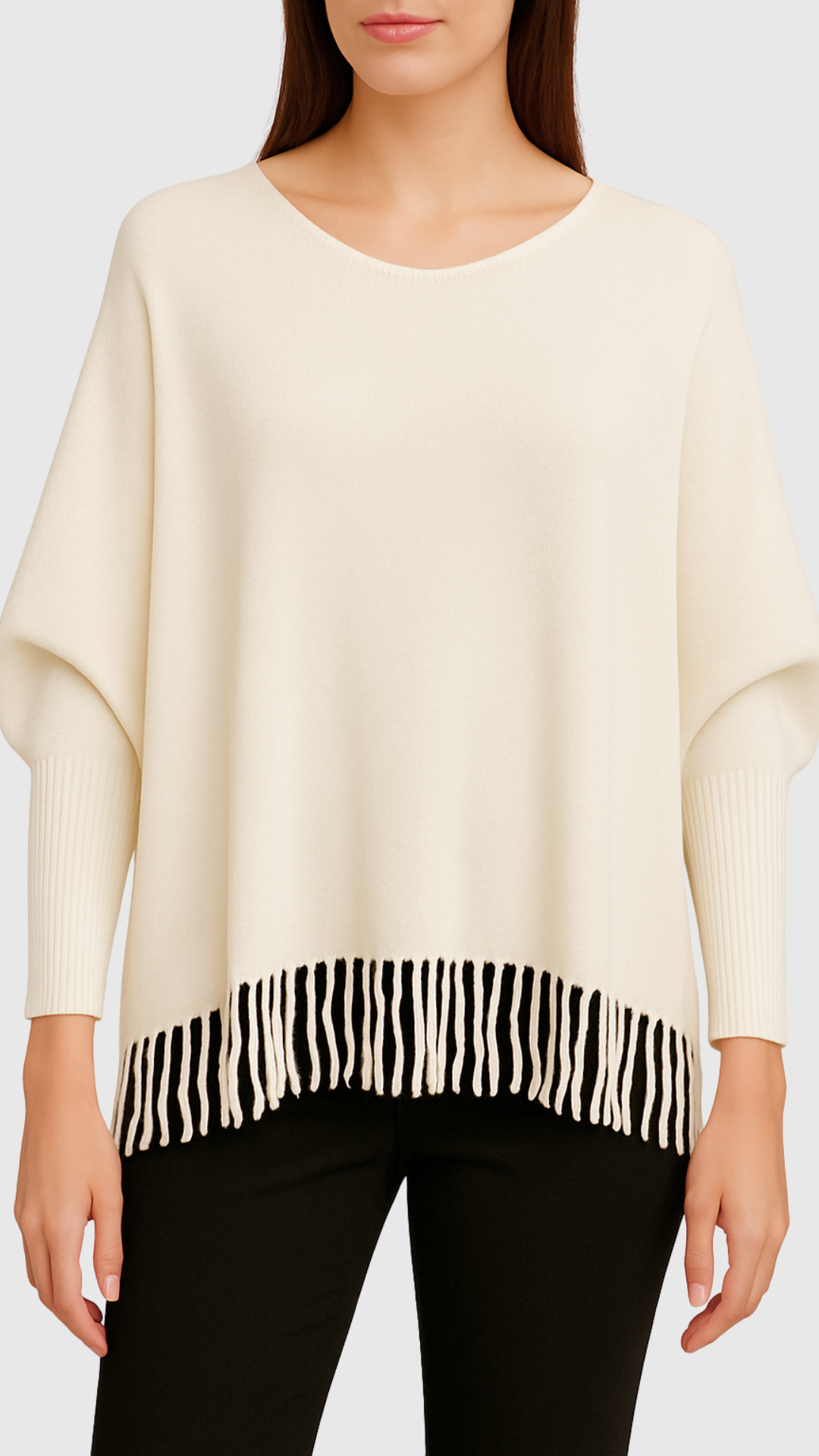 MOPPY - MAGLIA PIPISTRELLO FRANGE